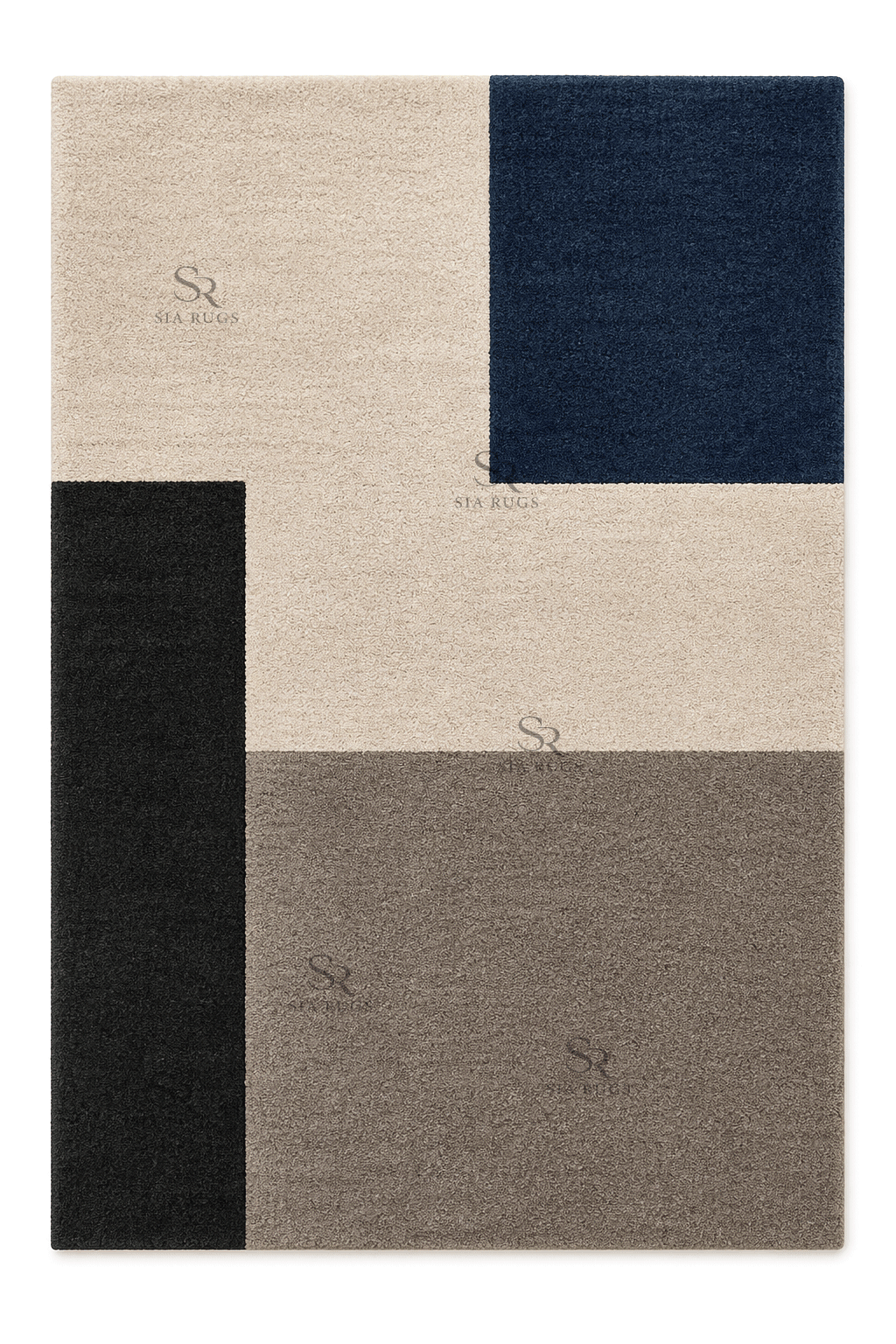 Bold Geometric Blocks Hand Tufted Carpet - Image 4