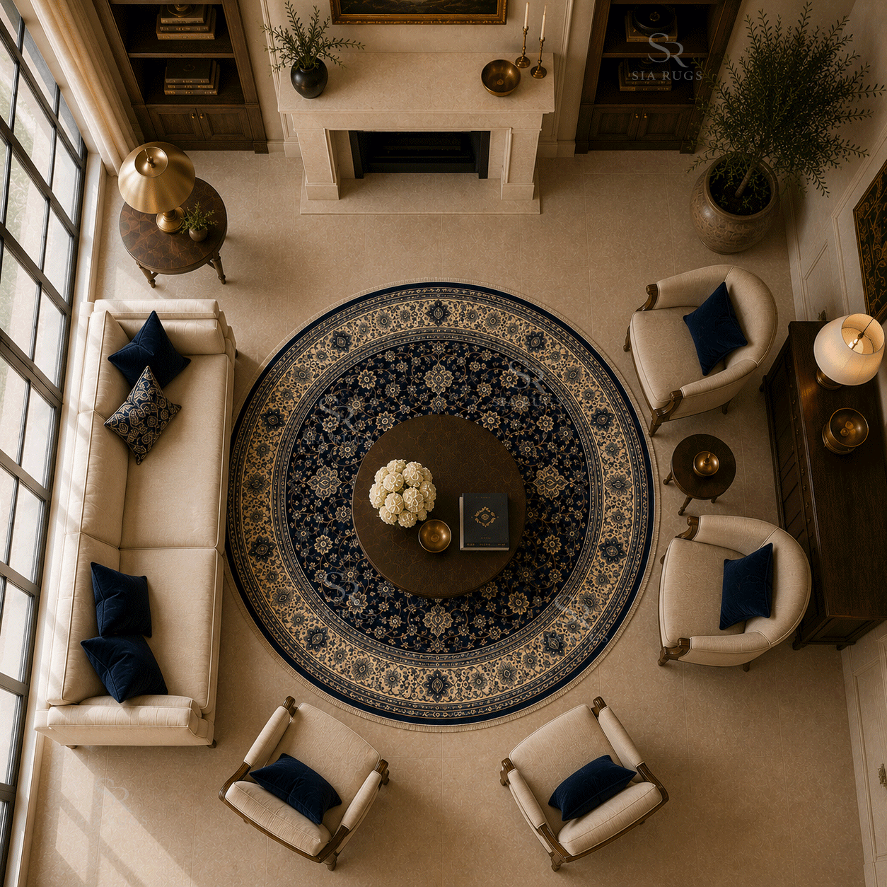 isfahan-celestial-medallion-round-hand-knotted-persian-carpet (2)