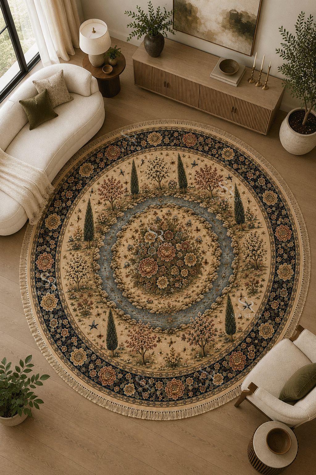kashan-royal-bloom-round-hand-knotted-persian-carpet (1)
