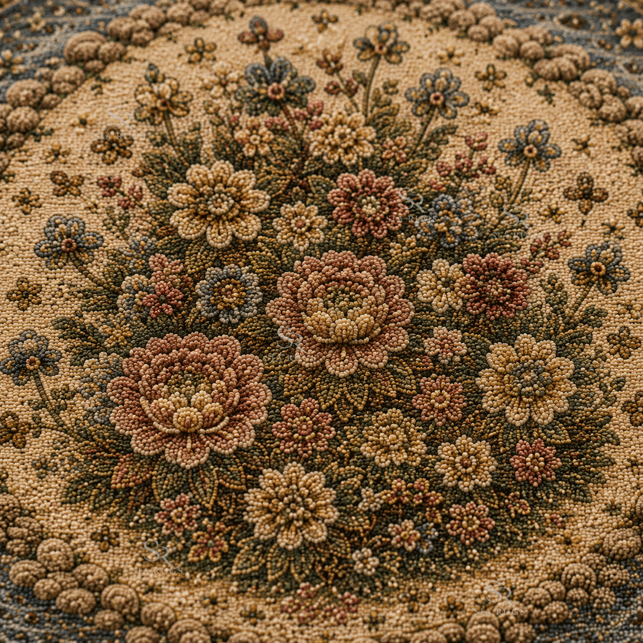 kashan-royal-bloom-round-hand-knotted-persian-carpet (2)