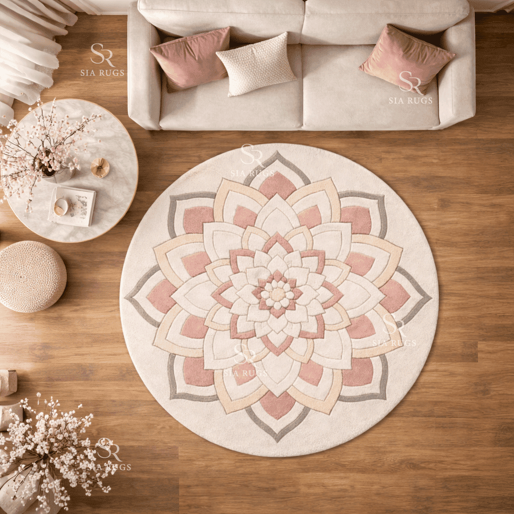 lotus-mandala-hand-tufted-round-carpet-LS01 (3)