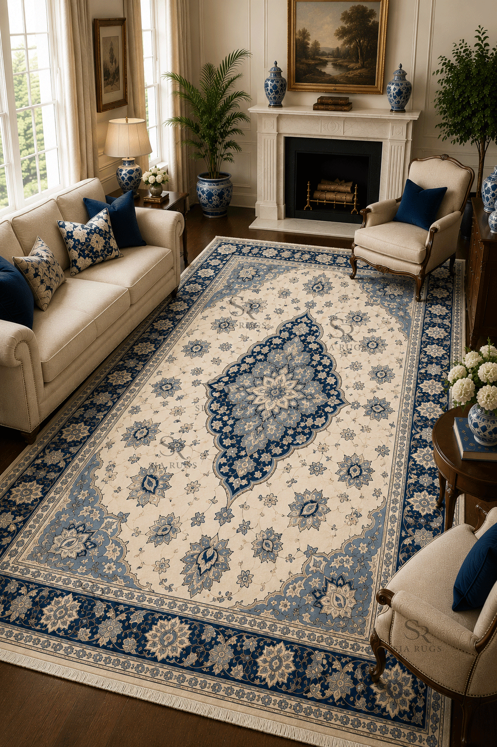 nain-blue-medallion-hand-knotted-carpet (4)