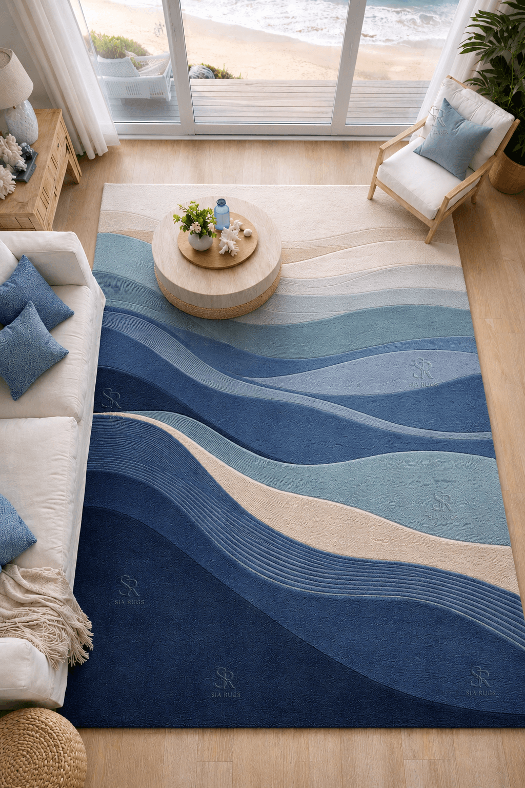 Ocean Serenity Hand Tufted Carpet - Image 2
