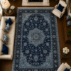 persian-nain-royal-blue-hand-knotted-carpet (2)