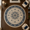 round-nain-blue-medallion-hand-knotted-carpet (3)