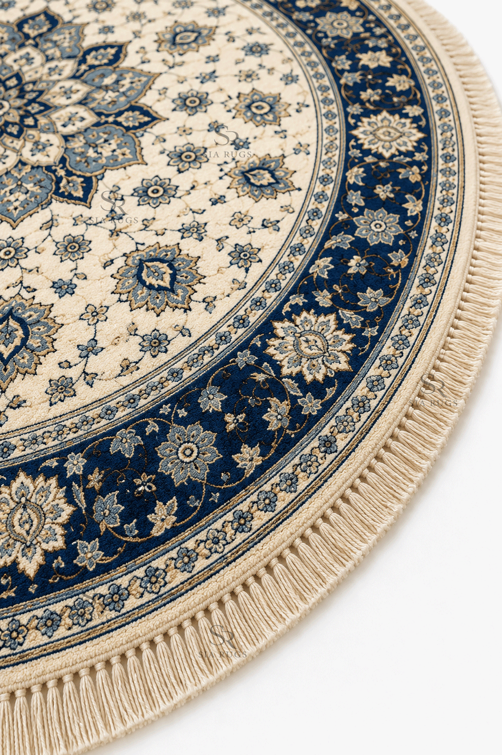 round-nain-blue-medallion-hand-knotted-carpet (5)