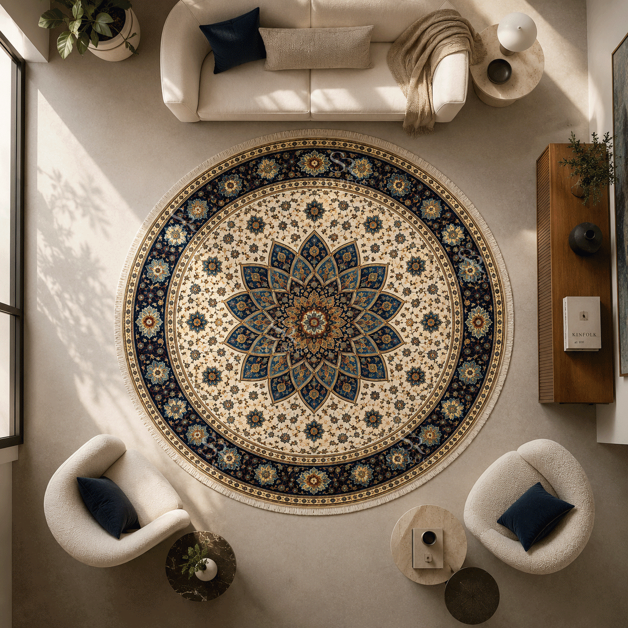 round-qum-shah-medallion-hand-knotted-carpet (1)