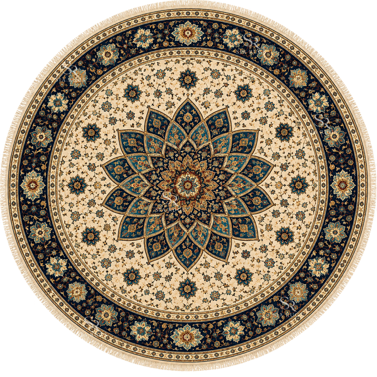 round-qum-shah-medallion-hand-knotted-carpet (3)