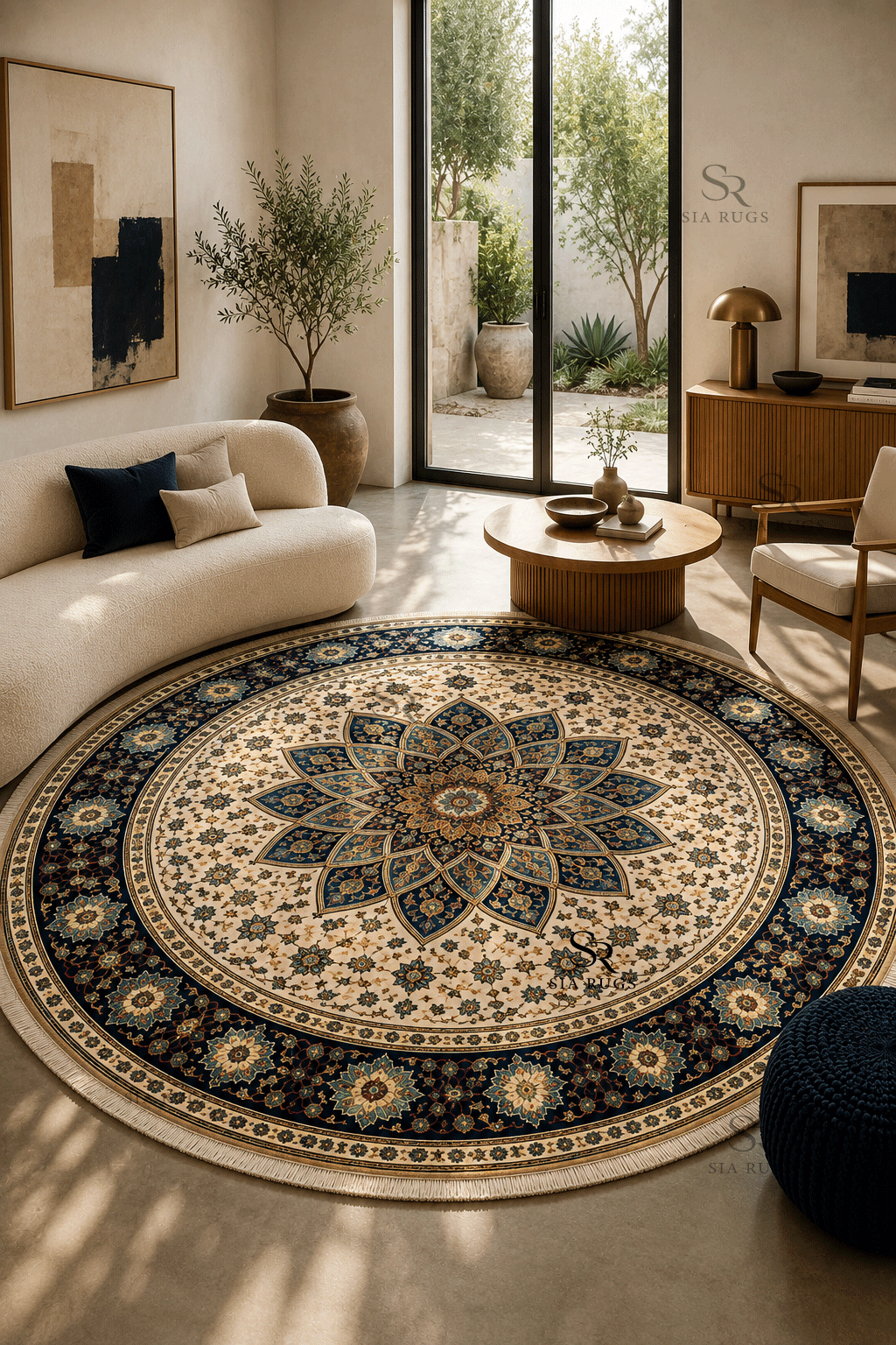 round-qum-shah-medallion-hand-knotted-carpet (4)