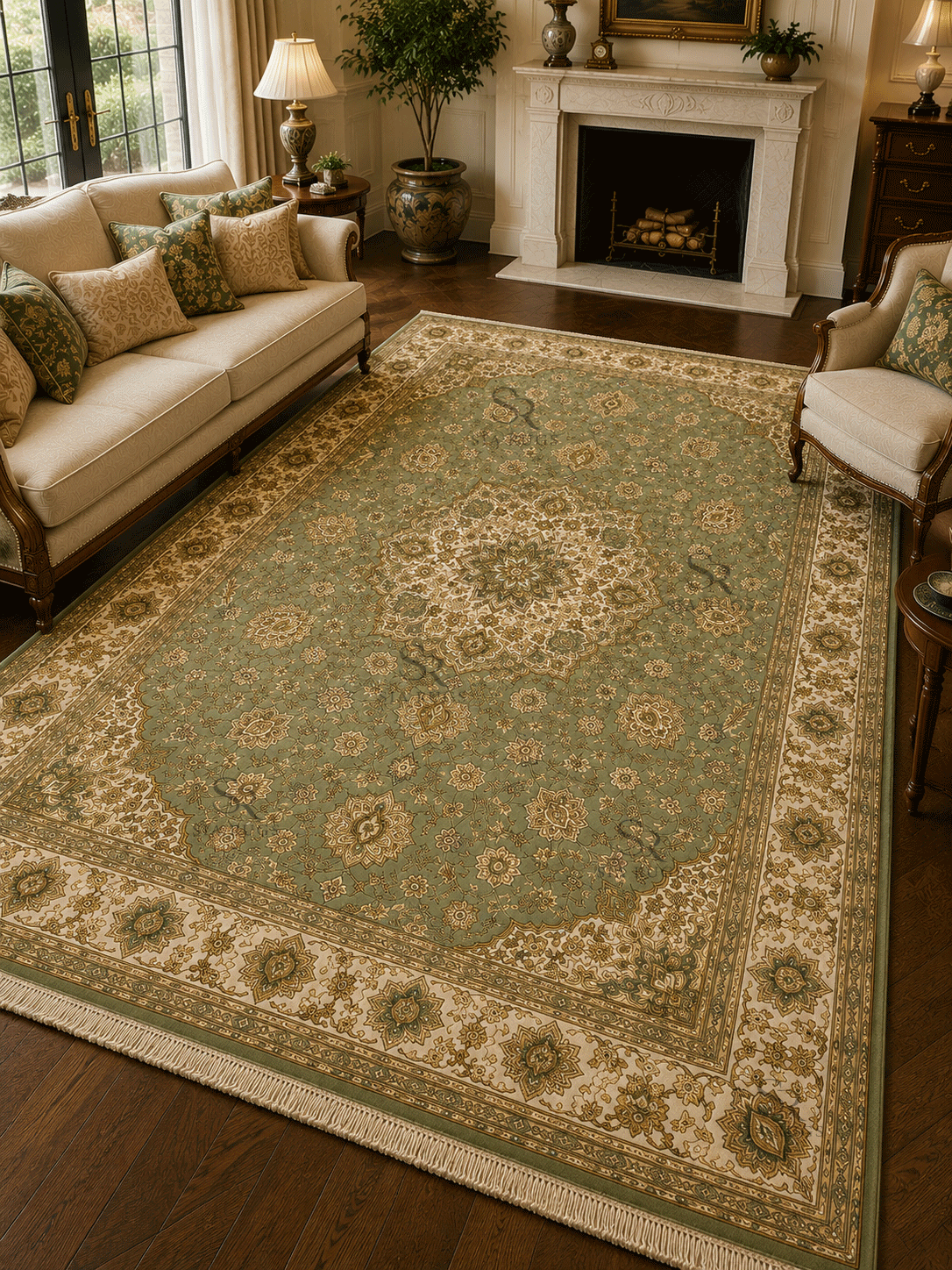 sage-green-persian-wool-silk-rug (4)