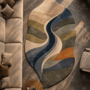 Alternative view of Split Canyon Blade Hand Tufted Carpet