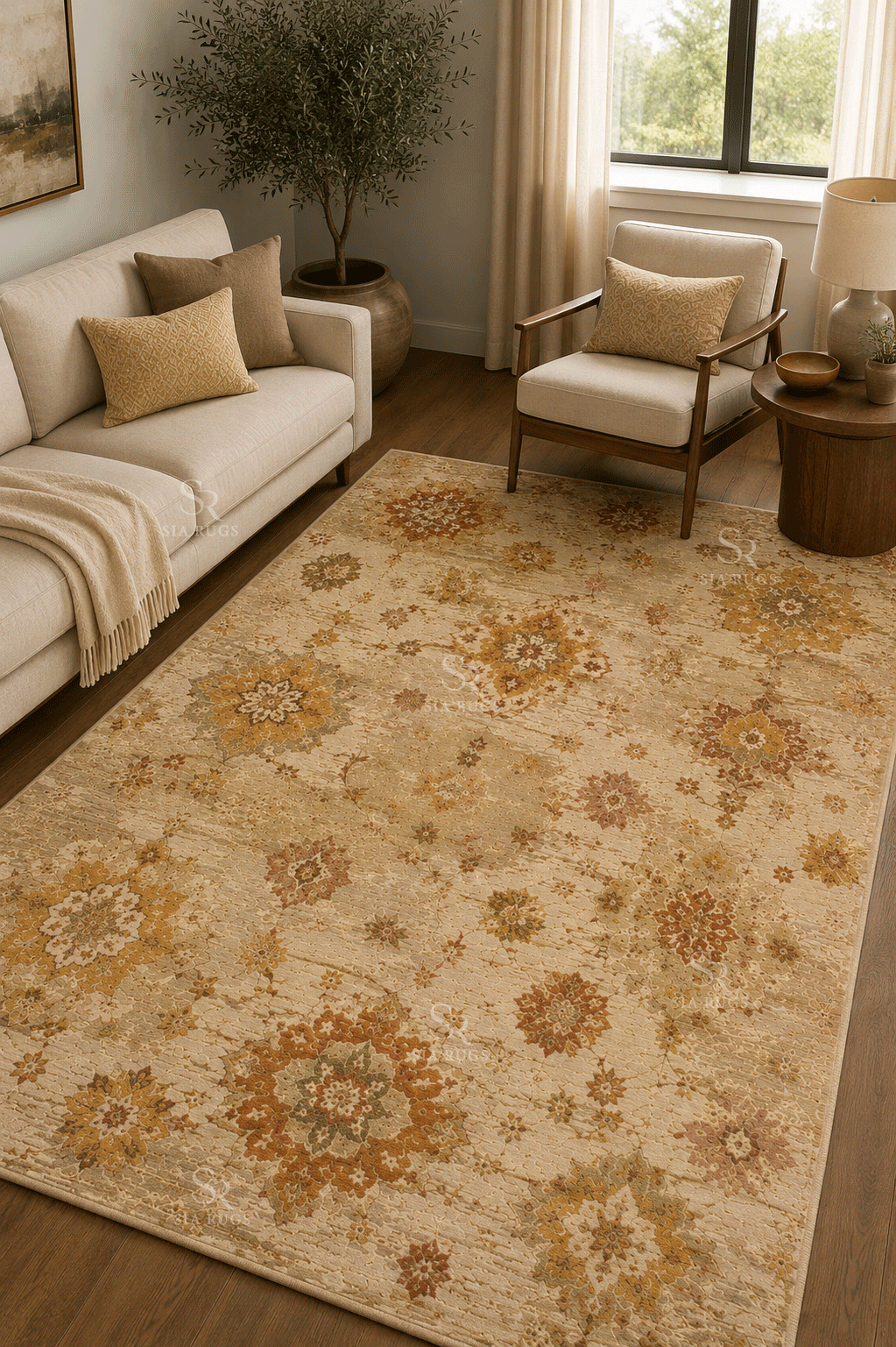 antique-golden-medallions-hand-knotted-carpet (1)