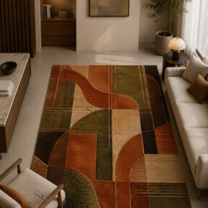 Alternative view of Metropolitan Geometry Luxury Wool & Silk Rug