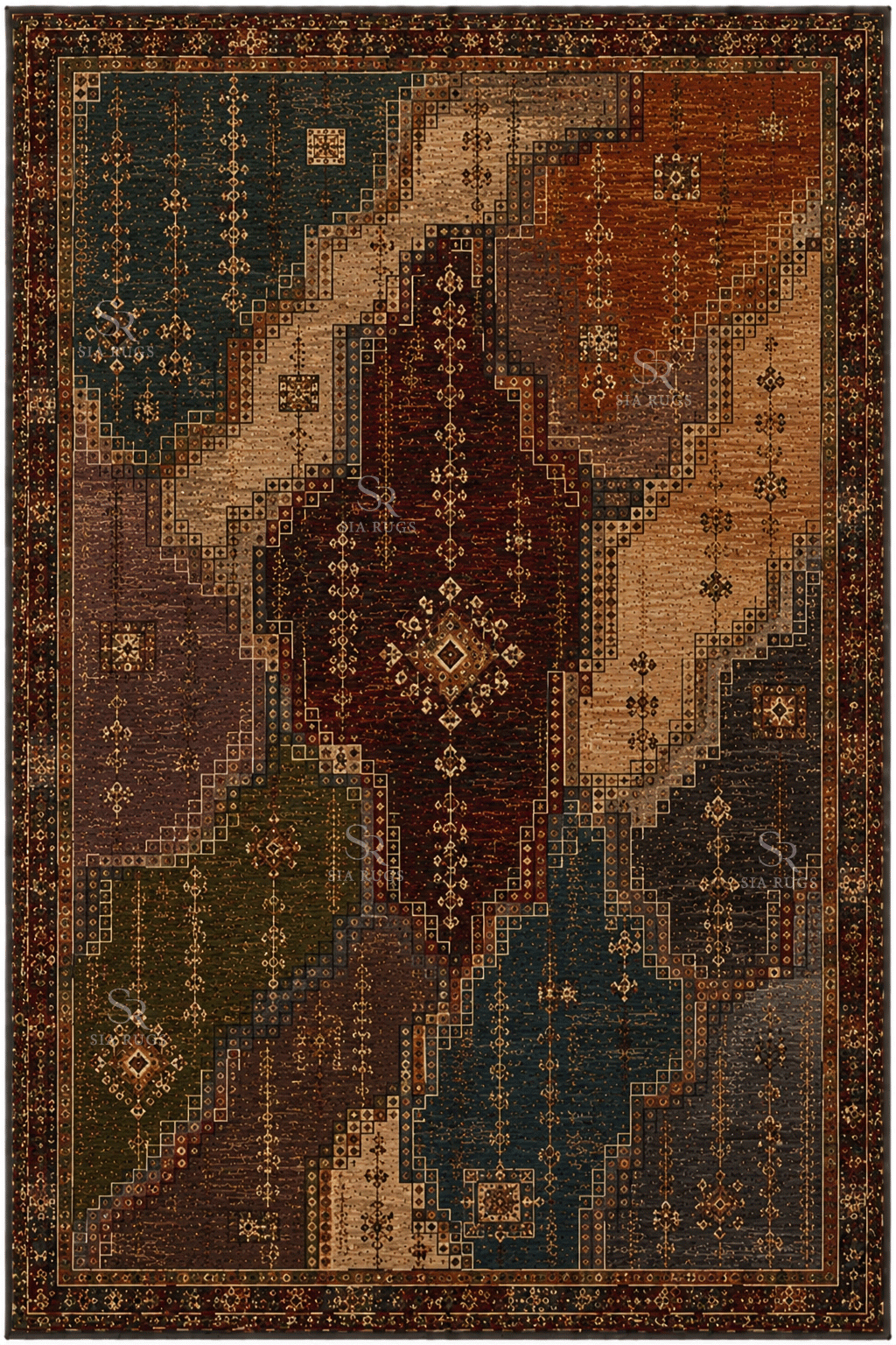 tribal-mosaic-passage-hand-knotted-carpet (4)