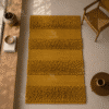 Golden Terraces Mustard Gold Sculptural Shag Carpet (2)