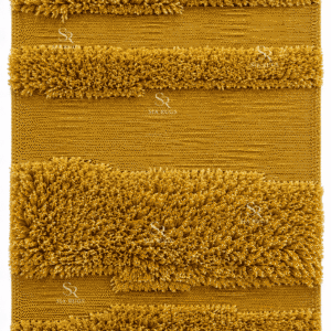 Golden Terraces Mustard Gold Sculptural Shag Carpet - Image 3