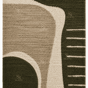 Olive Arch Harmony Handloom Sculptural Shag Rug (2)