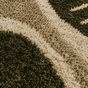 Olive Arch Harmony Handloom Sculptural Shag Rug (3)