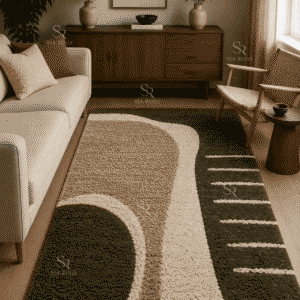 Olive Arch Harmony Handloom Sculptural Shag Rug (4)