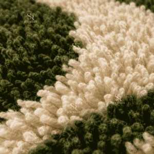 Olive Flow Handloom Sculptural Shaggy Carpet (2)
