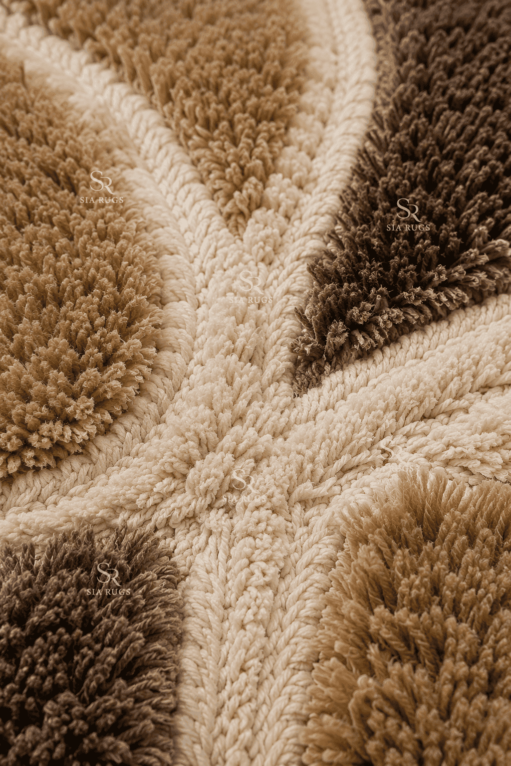 Strata Amethyst Crater Handloom Sculptural Shag Rug (4)