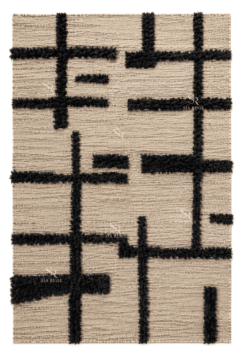 architectural-grid-black-ivory-sculptural-shag-carpet (3)