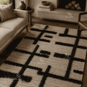 architectural-grid-black-ivory-sculptural-shag-carpet (4)