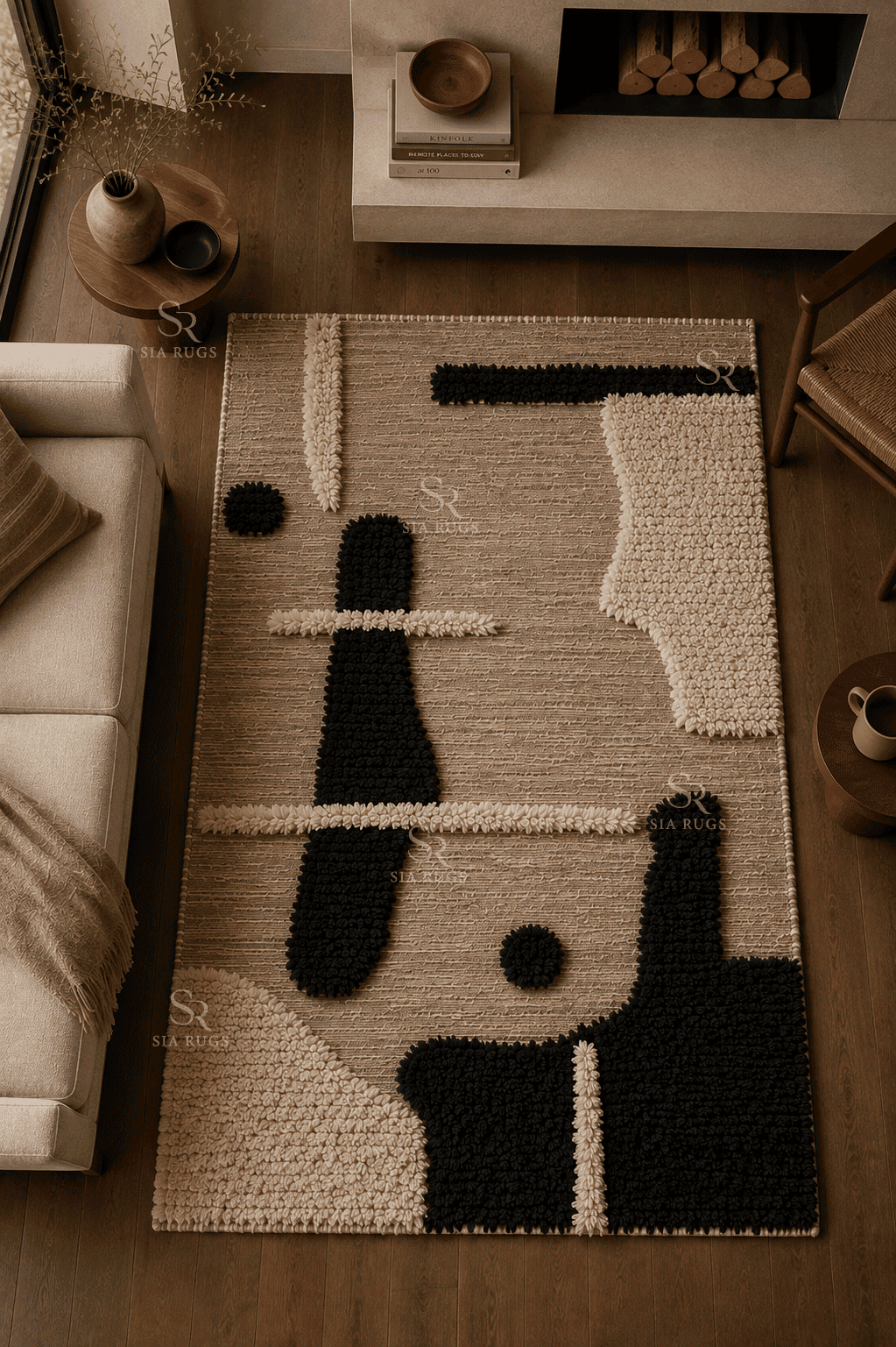 bauhaus-balance-black-ivory-abstract-sculptural-shag-carpet (1)