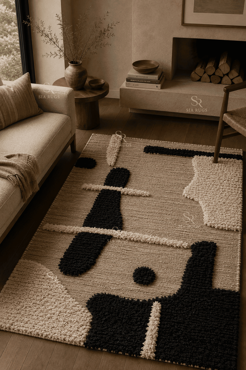 bauhaus-balance-black-ivory-abstract-sculptural-shag-carpet (2)