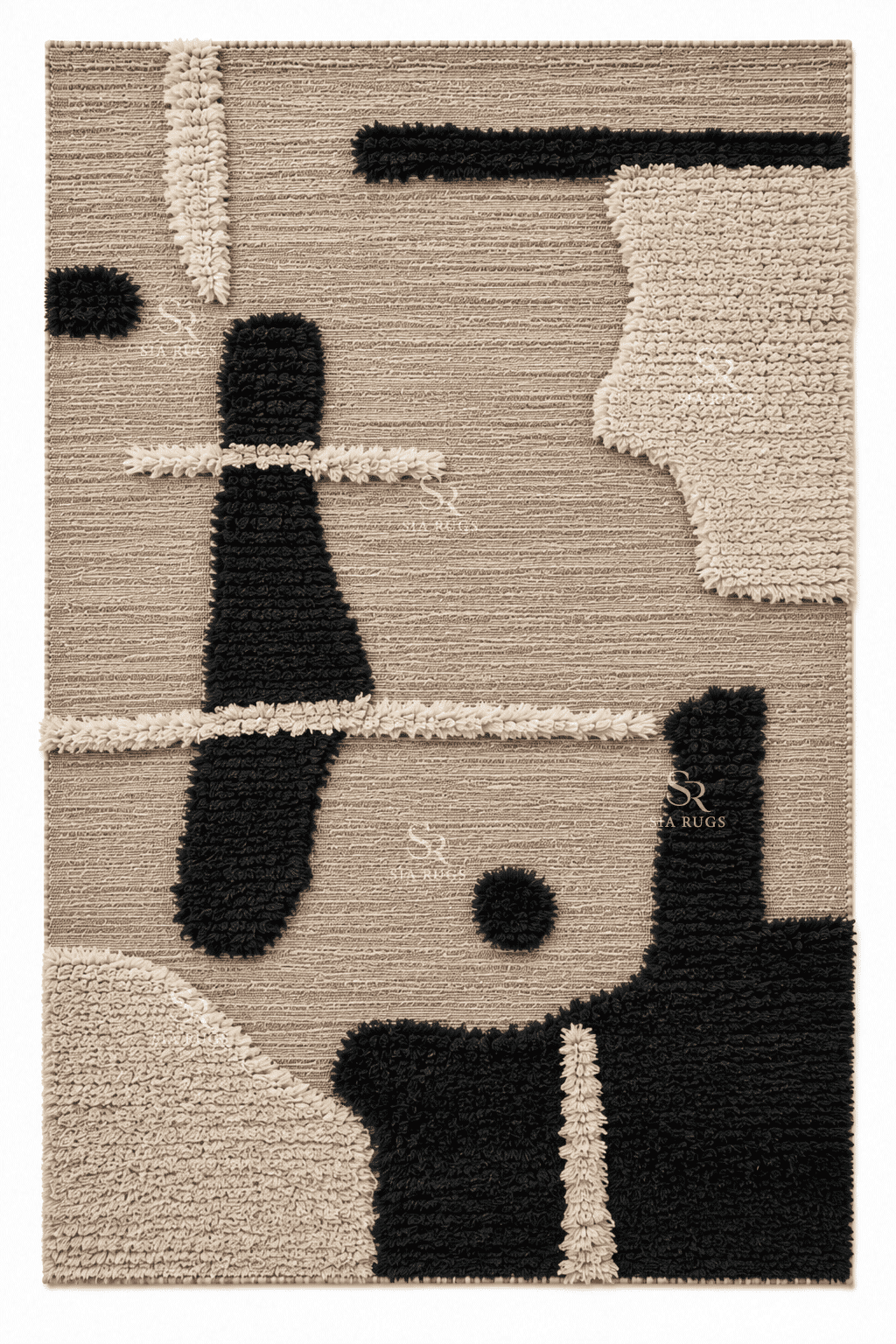 bauhaus-balance-black-ivory-abstract-sculptural-shag-carpet (3)