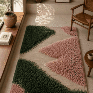 botanical-blush-garden-olive-green-pink-sculptural-shag-carpet (1)