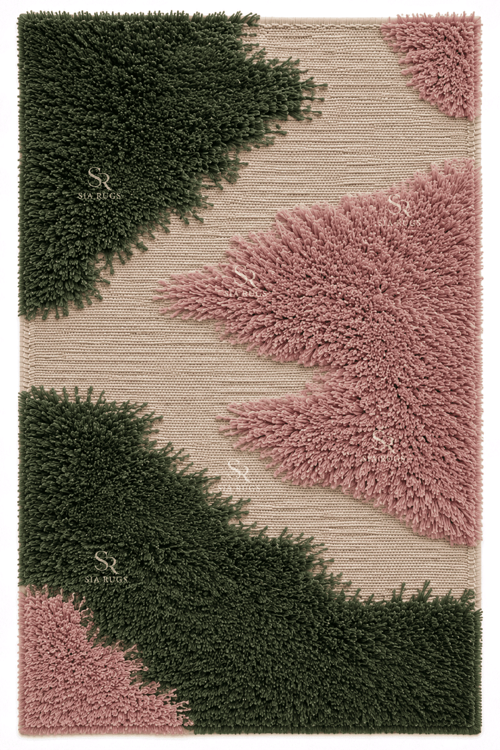 botanical-blush-garden-olive-green-pink-sculptural-shag-carpet (3)