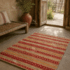 ember-stripe-handmade-red-upcycled-textile-rag-rug (1)