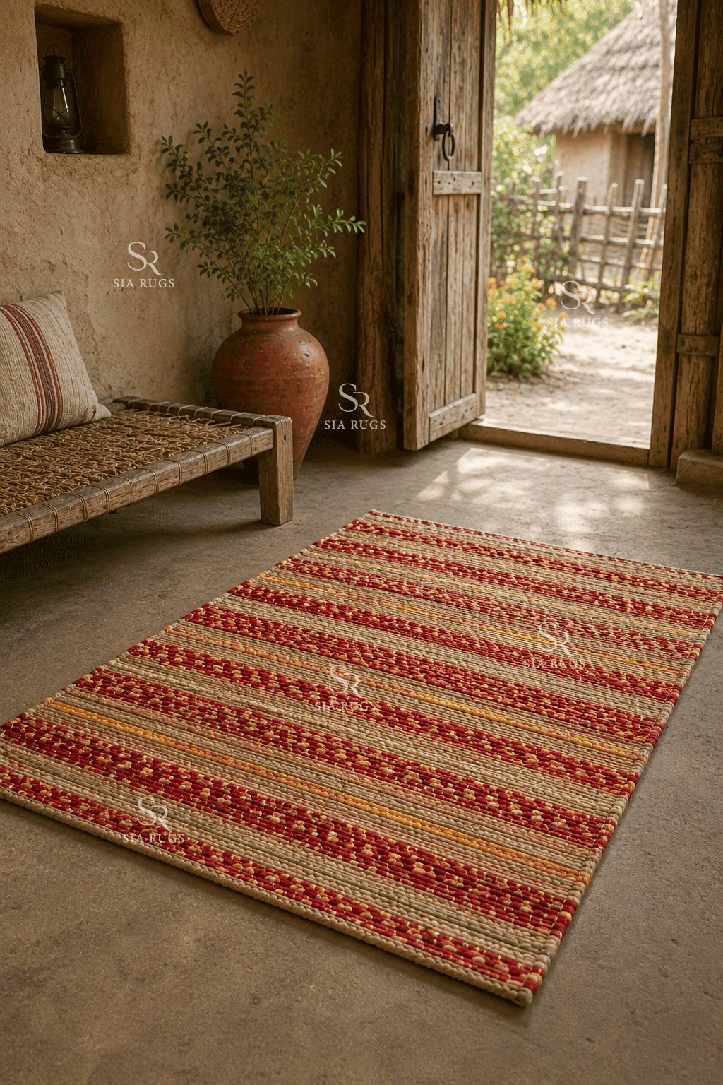 ember-stripe-handmade-red-upcycled-textile-rag-rug (1)
