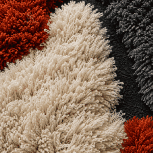 Terra Peaks Rust Ivory Charcoal Sculptural Shag Carpet - Image 4