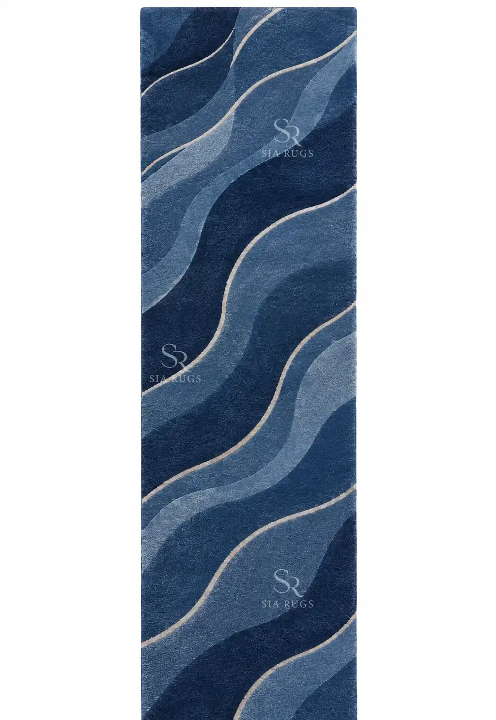 Blue River Flow Hand Tufted Hallway & Bedroom Runner Rug (3)
