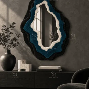 Abyssal Layers Hand Tufted Sculptural Mirror Frame