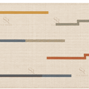 Ivory Linear Drift Handwoven 100 Count Fine Lincoln Wool Desk Mat - Image 4
